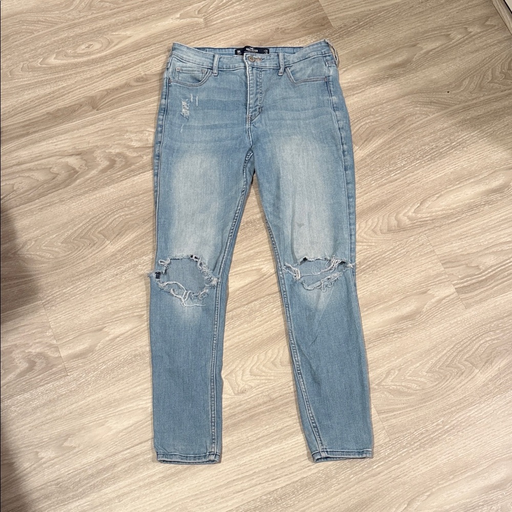 Hollister Light Blue Distressed Skinny Jeans